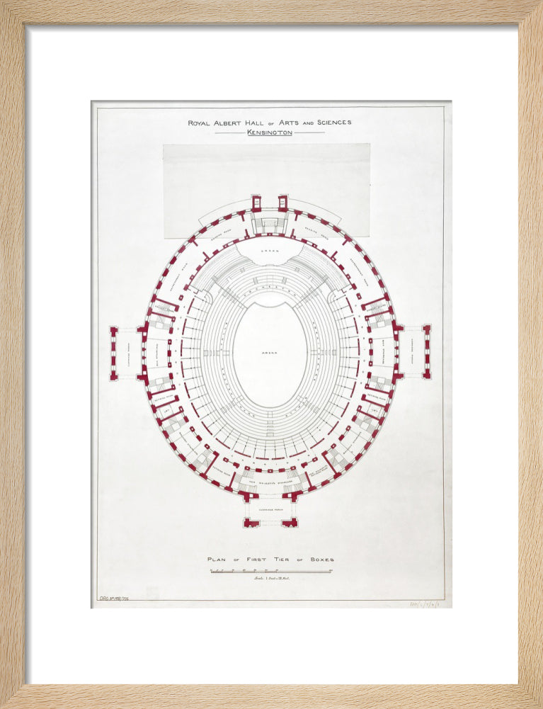 Building Drawing of the Royal Albert Hall Art Print