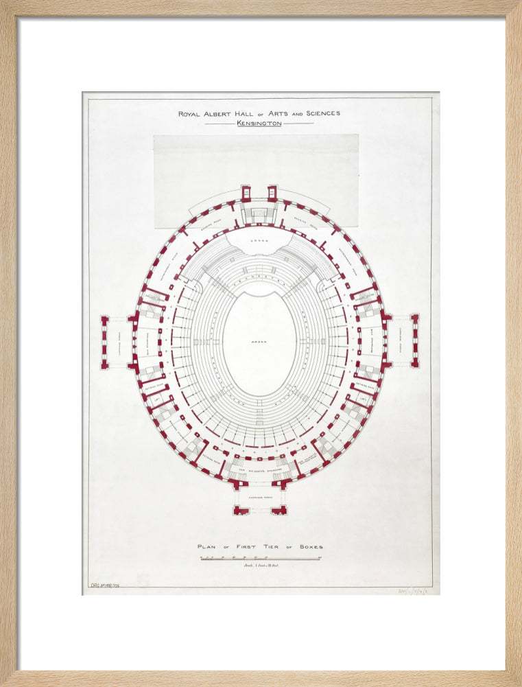 Building Drawing of the Royal Albert Hall Art Print