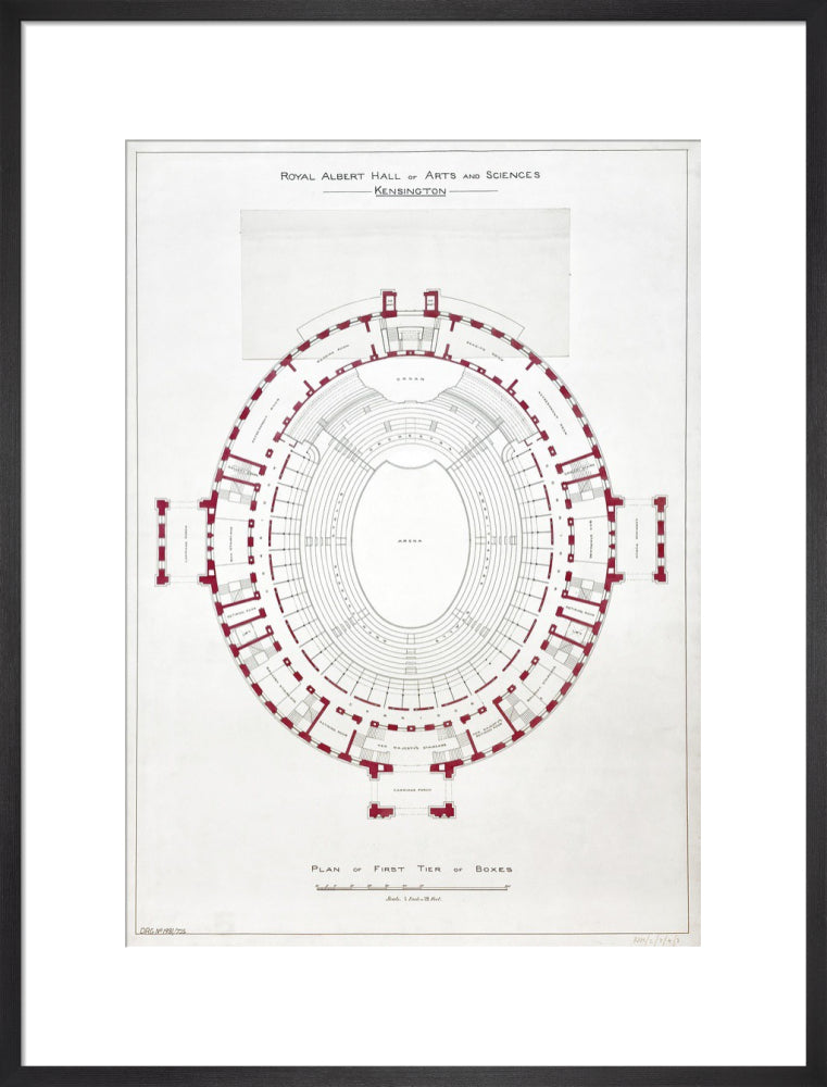 Building Drawing of the Royal Albert Hall Art Print