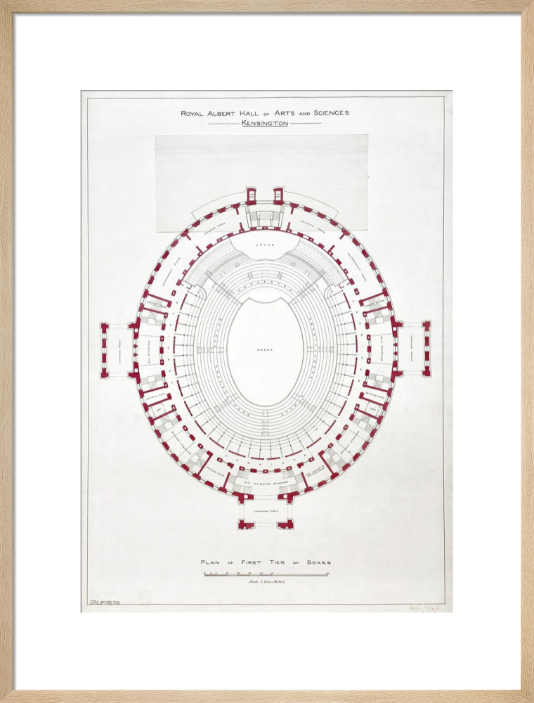Building Drawing of the Royal Albert Hall Art Print