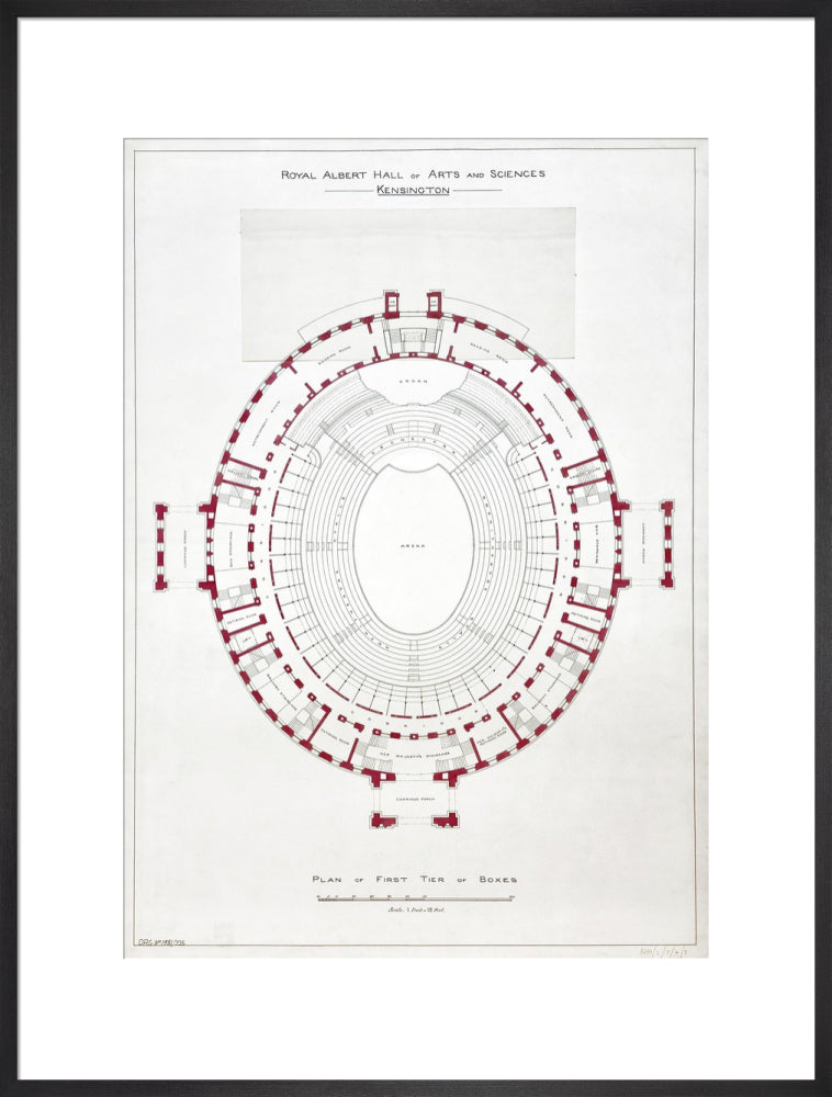Building Drawing of the Royal Albert Hall Art Print