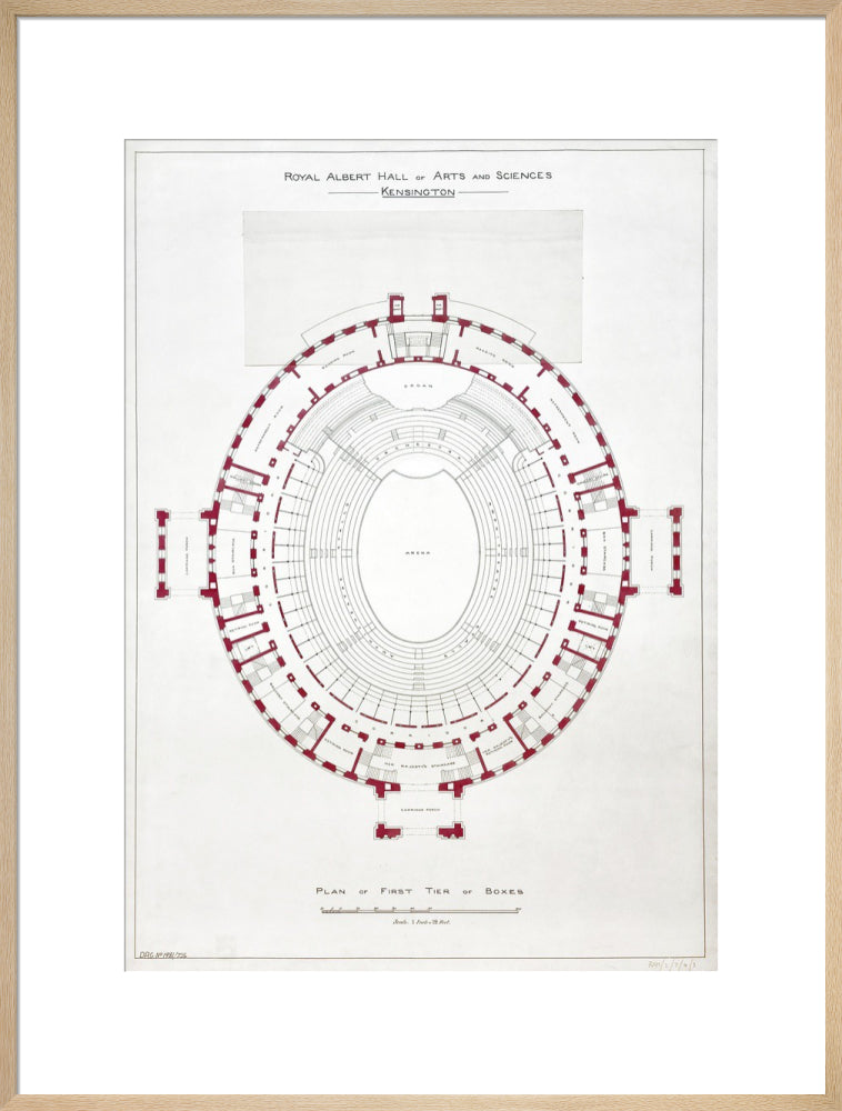 Building Drawing of the Royal Albert Hall Art Print