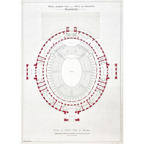Building drawing of the Royal Albert Hall - Royal Albert Hall