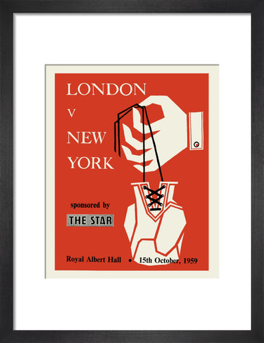 London v New York, London Amateur Boxing Association Art Print