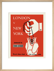 London v New York, London Amateur Boxing Association Art Print