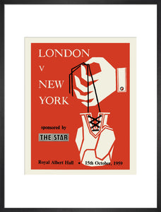 London v New York, London Amateur Boxing Association Art Print
