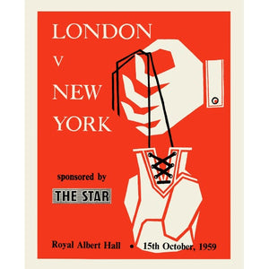 Programme for London v New York - London Amateur Boxing Association, 15 October 1959 - Royal Albert Hall