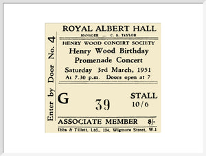 Henry Wood Birthday Promenade Concert Art Print