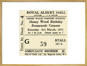 Henry Wood Birthday Promenade Concert Art Print
