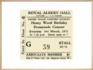 Henry Wood Birthday Promenade Concert Art Print