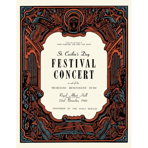 Programme for St. Cecilia's Day Festival Concert, in aid of The Musicians' Benevolent Fund, 22 November 1946 - Royal Albert Hall