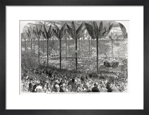 Queen Victoria laying the Hall's Foundation Stone Art Print