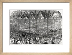 Queen Victoria laying the Hall's Foundation Stone Art Print